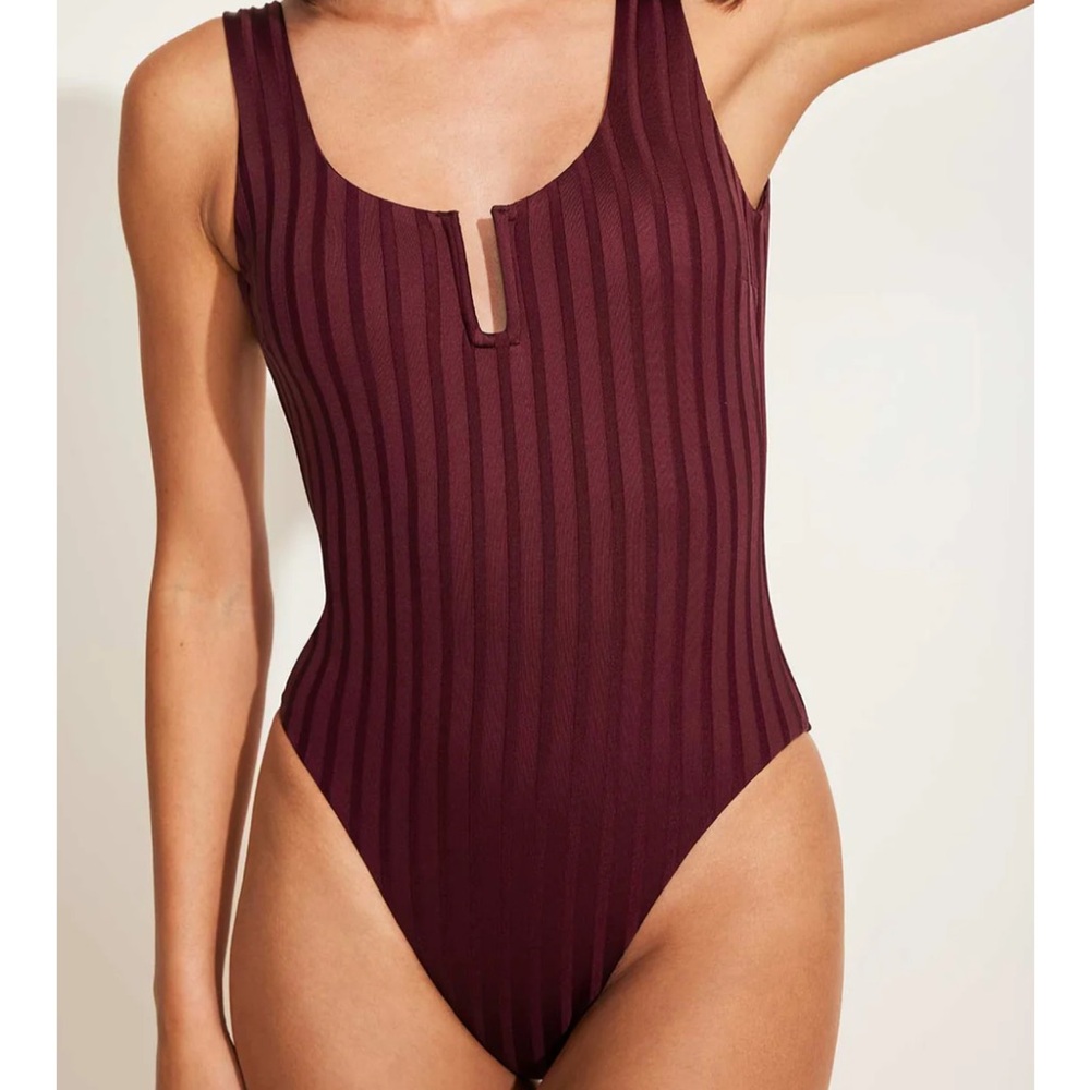Womens Burgundy One Piece swimsuit NWT